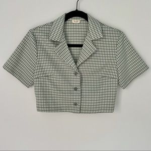 🌟Brandy Melville vivian plaid crop top